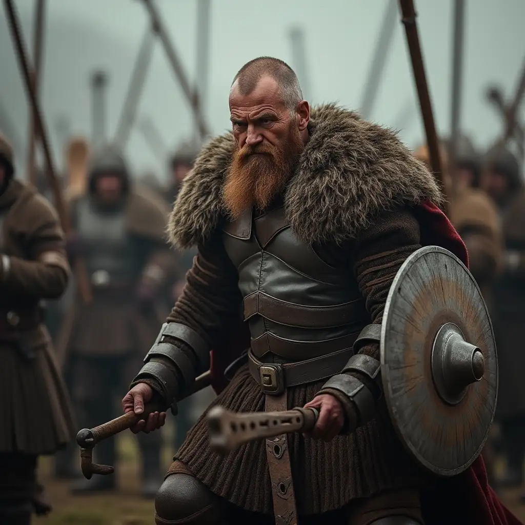 old viking in battle