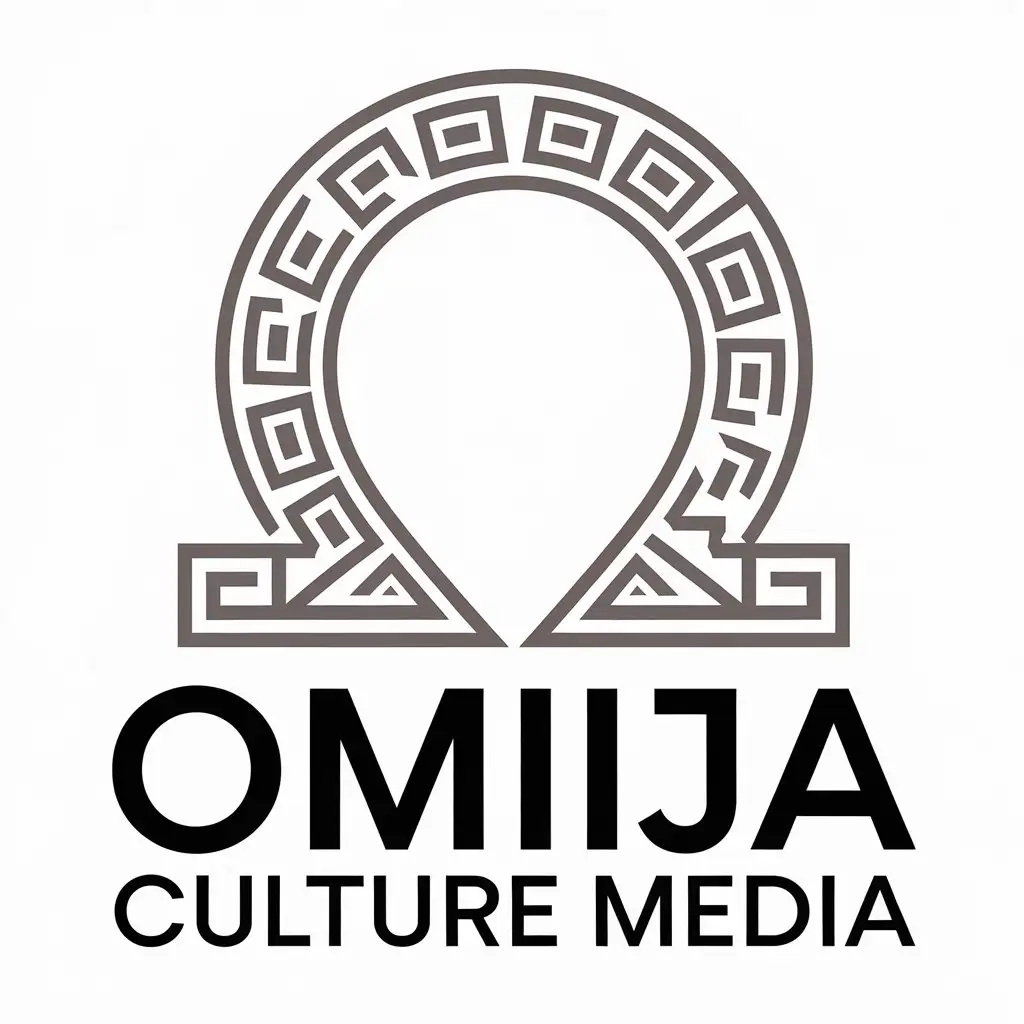 a vector logo design,with the text "Omiija Culture Media", main symbol:Ω,Moderate,be used in Internet industry,clear background