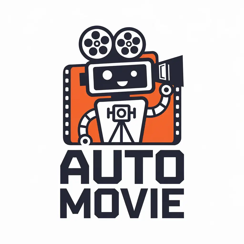 LOGO Design for Auto Movie Film Robot Symbol with Modern Entertainment Industry Appeal