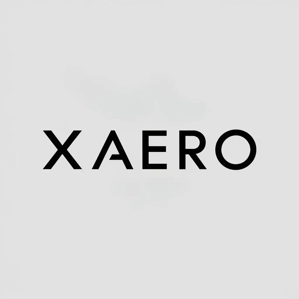 a vector logo design,with the text "Xaero", main symbol:Xaero,Minimalistic,be used in Technology industry,clear background