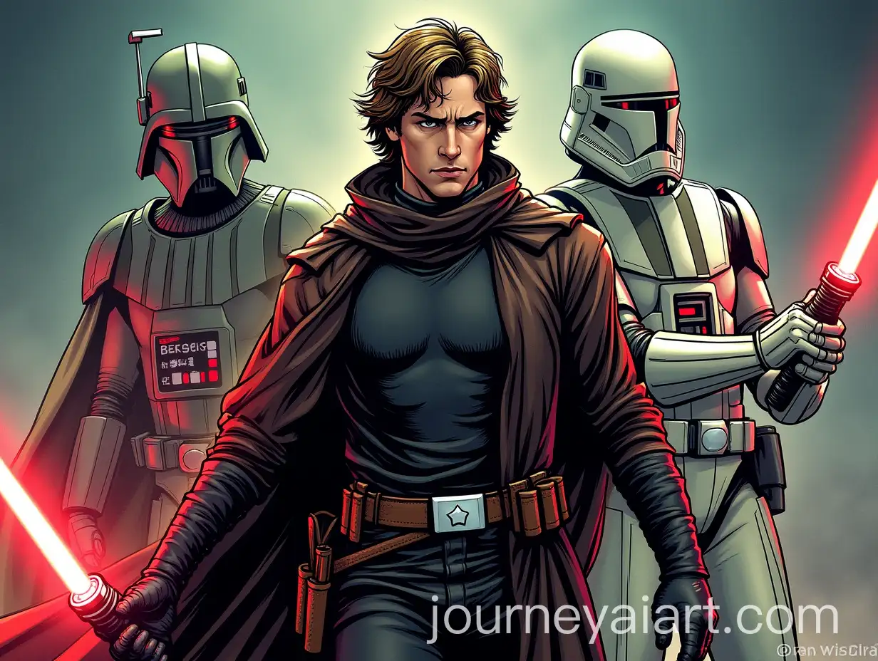 Luke-Skywalker-Facing-Disaster-in-Marvel-Comic-Style