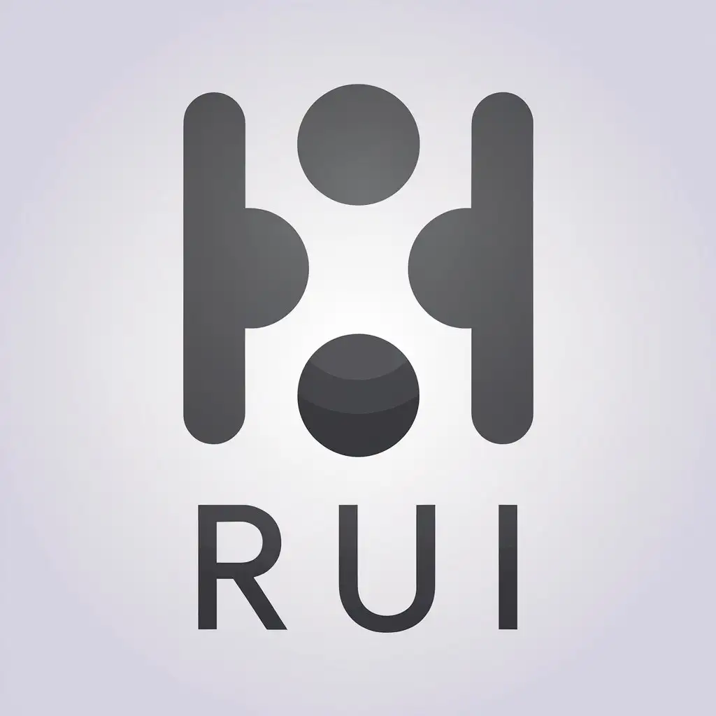 LOGO Design for RUI Simple and Modern Vector Design with Clear Background