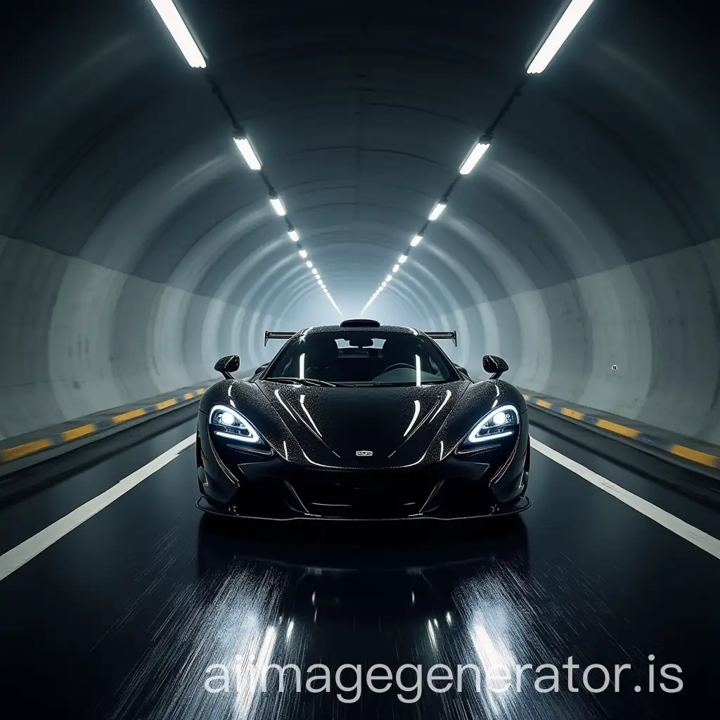 car supercars in a tunnel