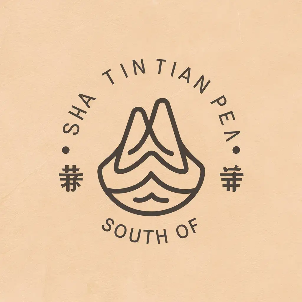 LOGO-Design-for-Shan-Tian-Nan-Ben-Coffee-Shop-Minimalistic-Mountain-Peak-Theme