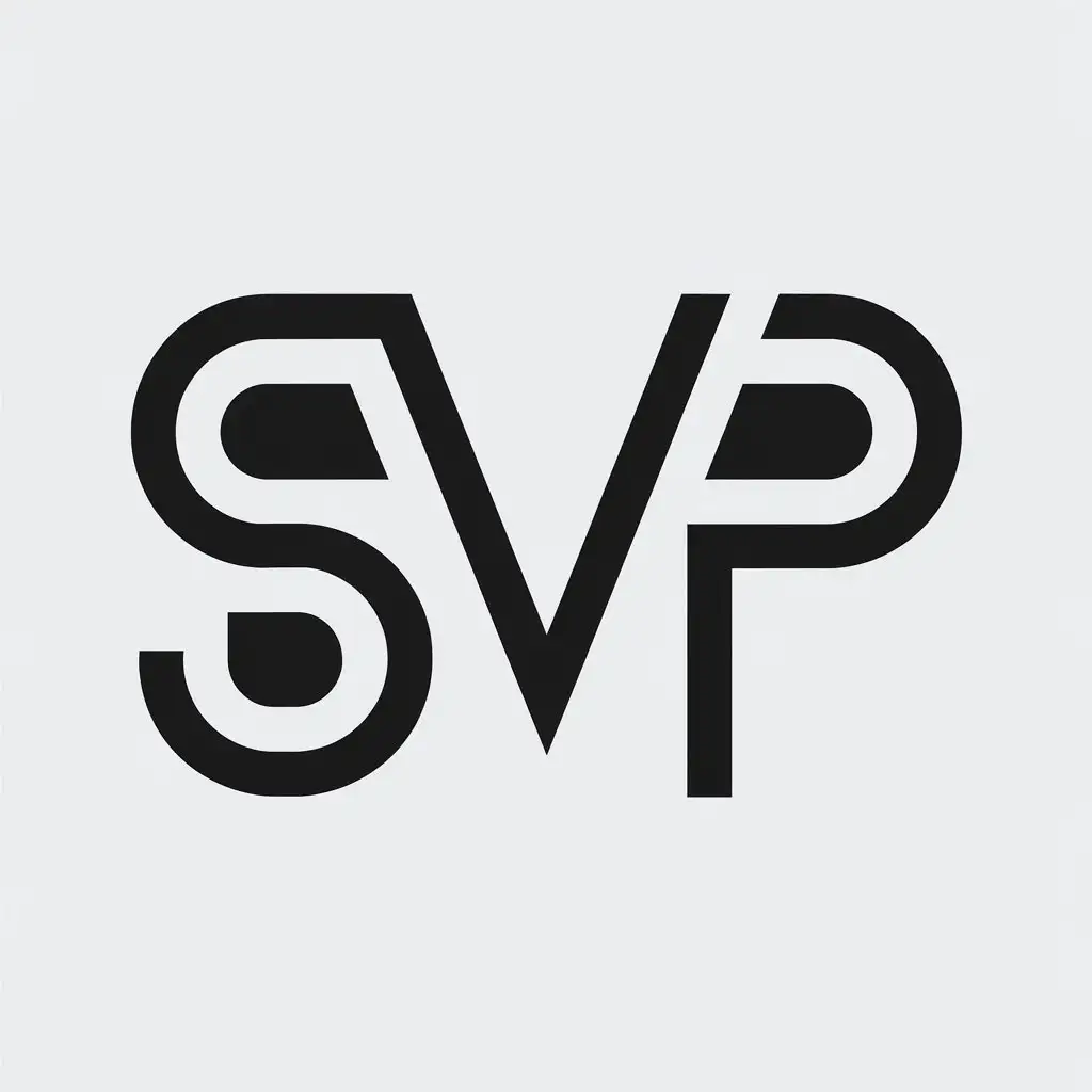 a vector logo design,with the text "SVP", main symbol:SVP,Minimalistic,clear background