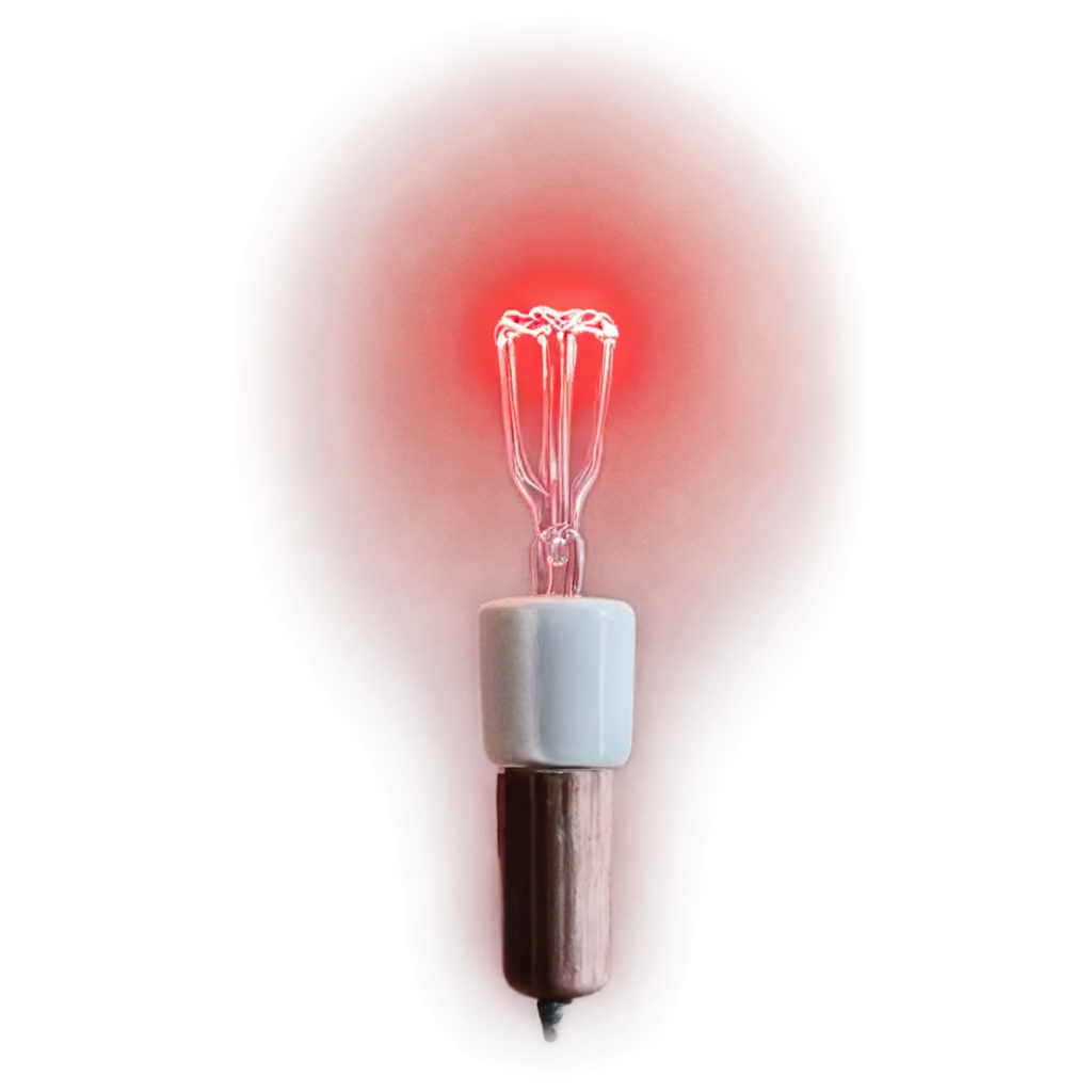 HighQuality-PNG-Image-of-a-Red-Light-Glowing-Bulb-for-Versatile-Uses