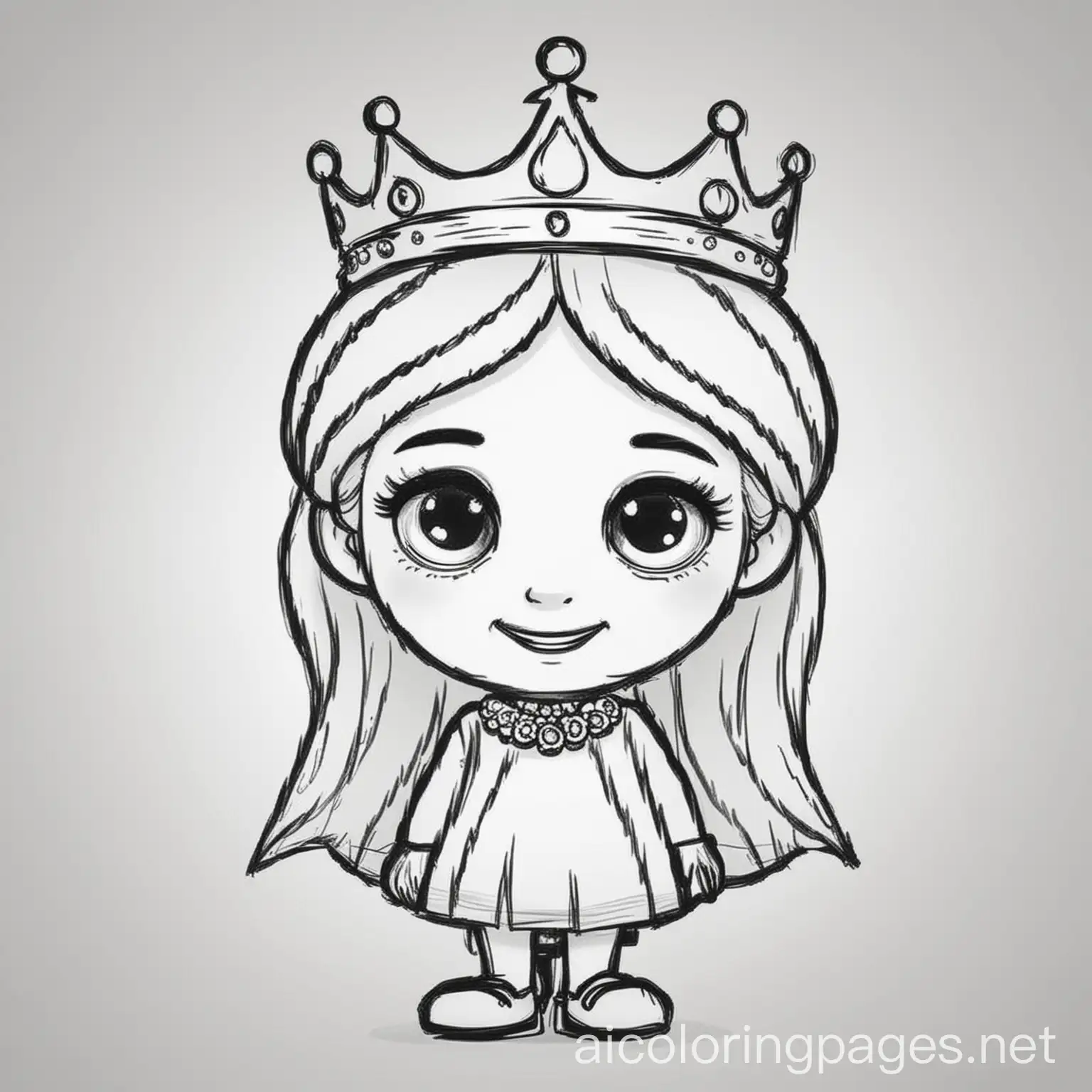 Friendly-Cartoon-Queen-Coloring-Page-Simple-Line-Art-for-Kids