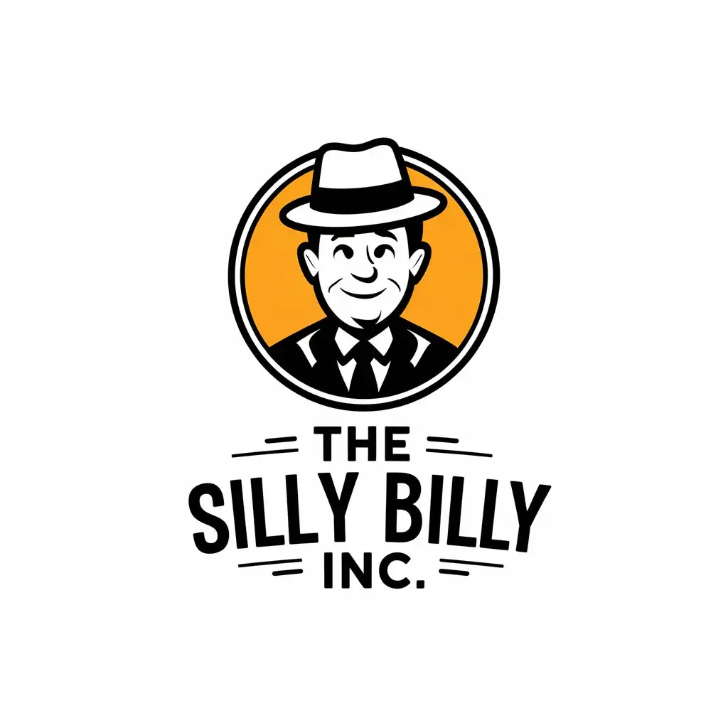 LOGO Design for The Silly Billy Inc Playful Silly Man Character with Modern Style for Internet Industry