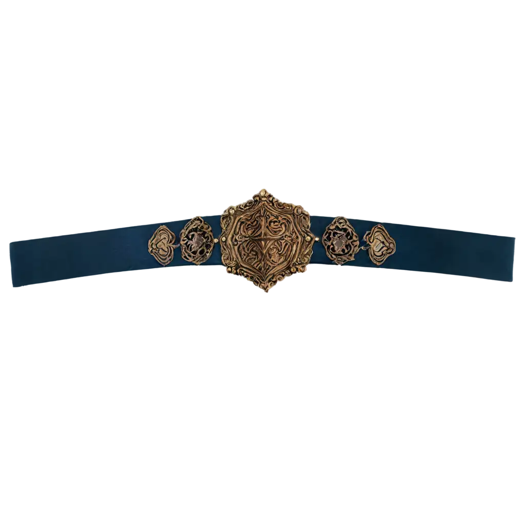 blue medieval knight's belt