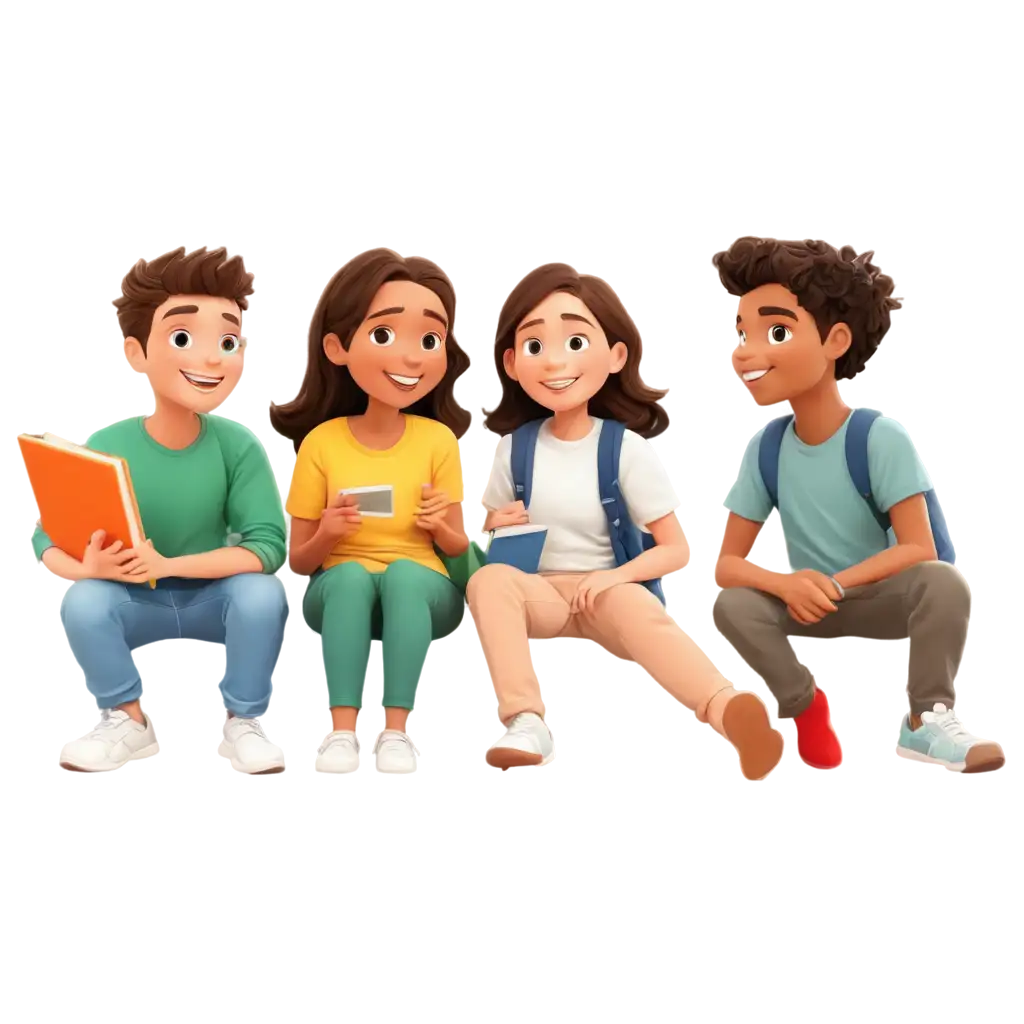 Group-of-Students-Talking-Cartoon-PNG-Free-Clipart-for-Creative-Projects