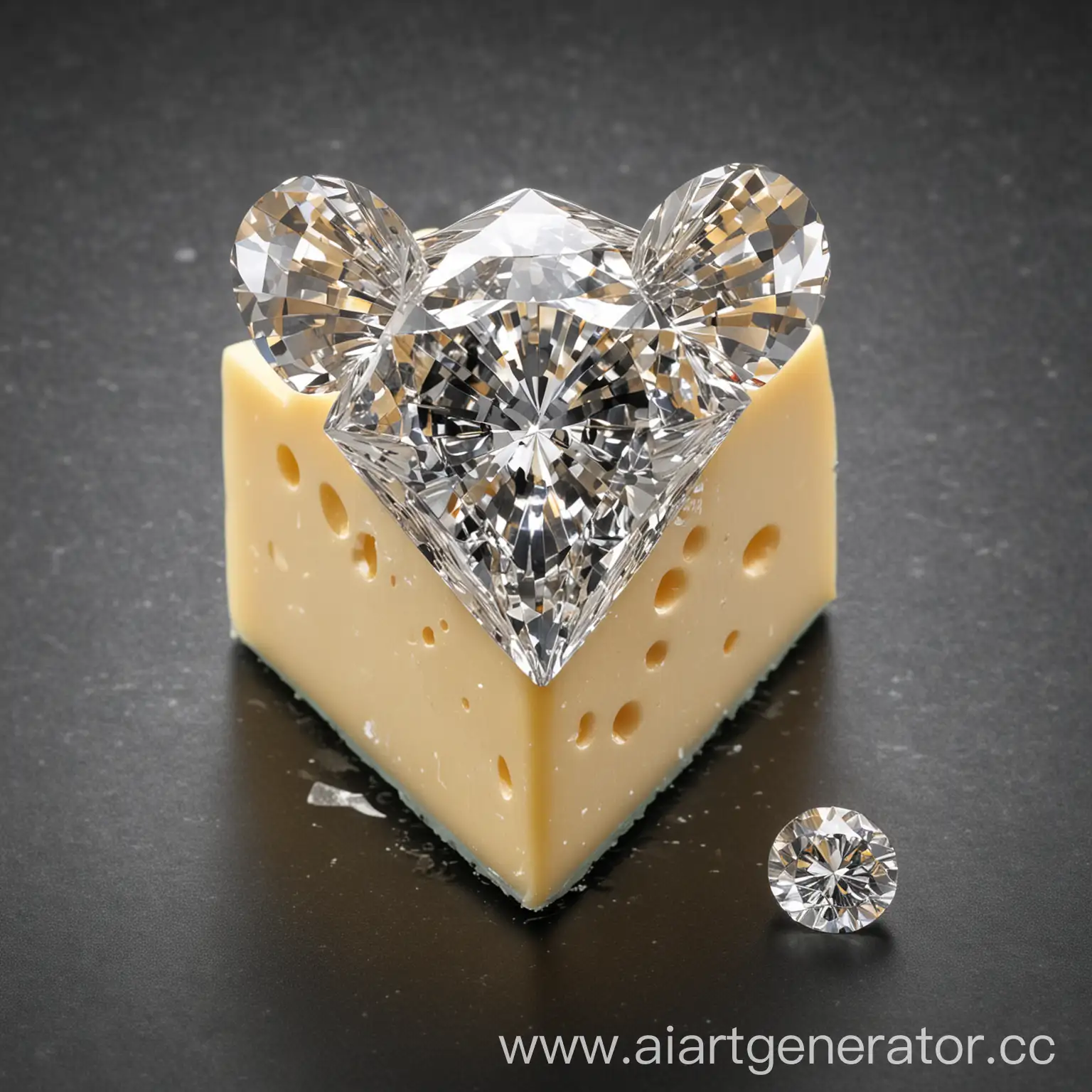 Mouse-with-Big-Diamonds-on-Diamond-Cheese