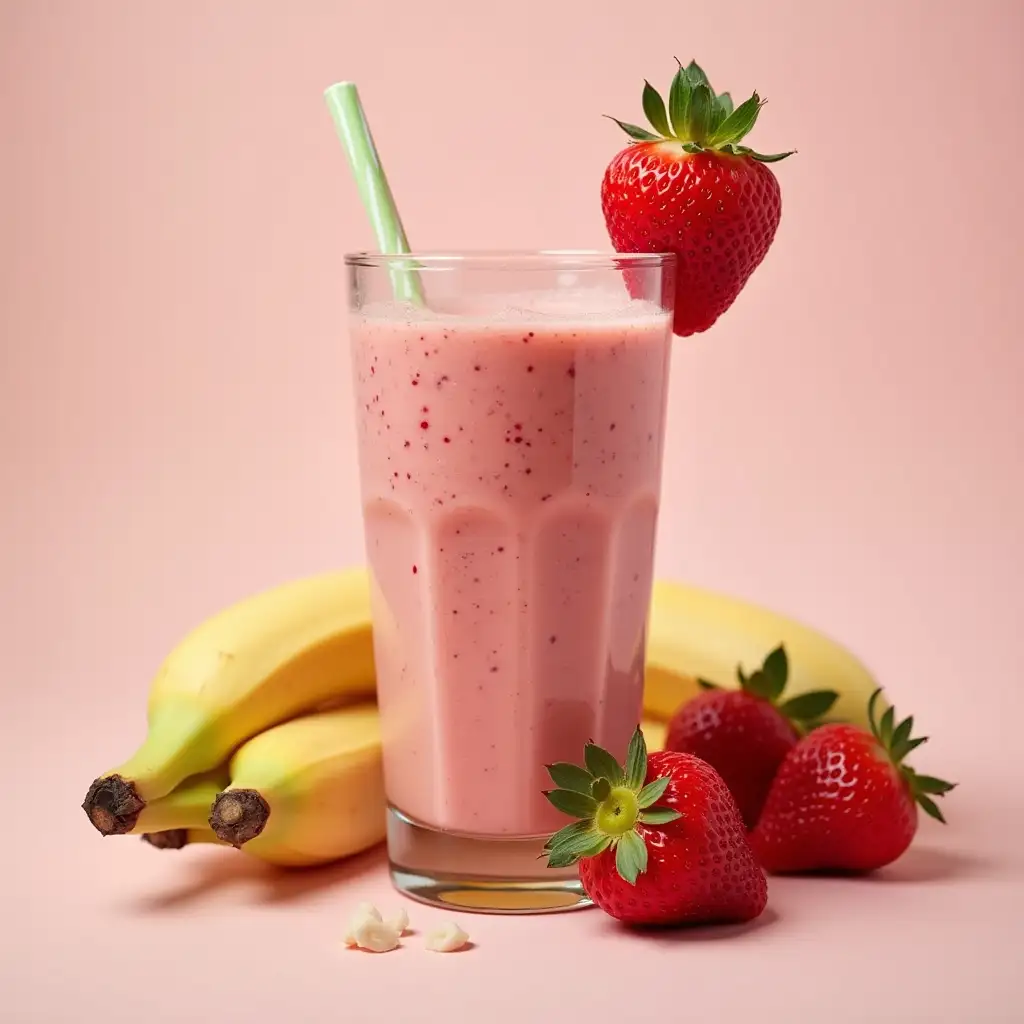 smoothie strawberry with banana