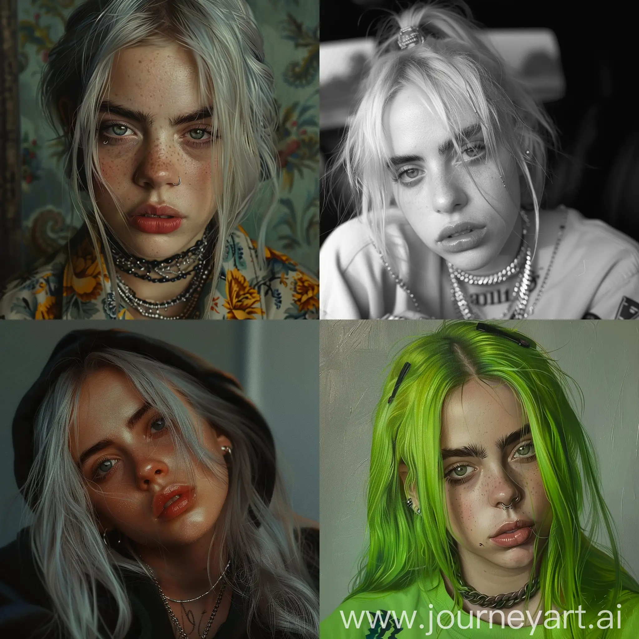 Billie-Eilish-Portrait-in-Vibrant-Colors