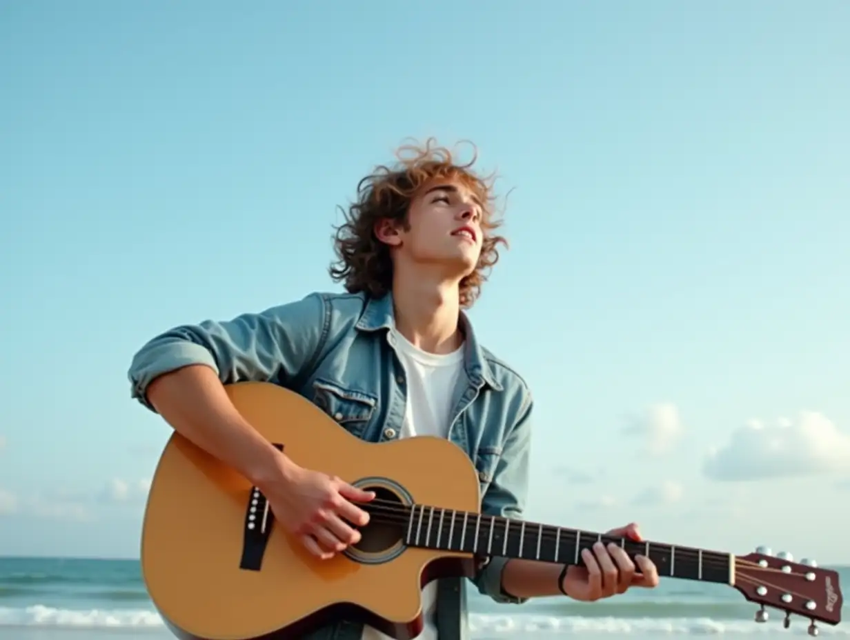 Young-Man-Playing-Guitar-at-the-Beach-Under-a-Vast-Sky