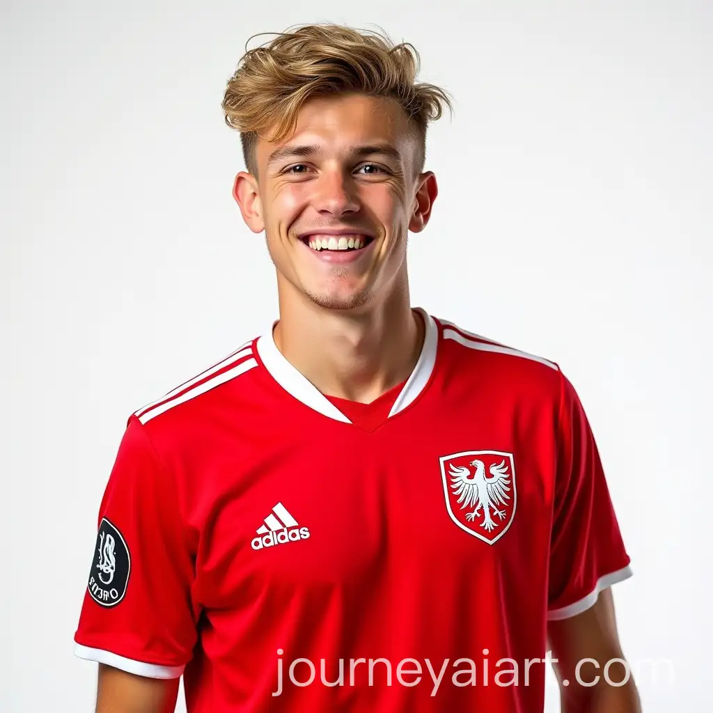 Young-Polish-Soccer-Player-with-Blonde-Highlights-Red-Shirt-PNG-No-Background