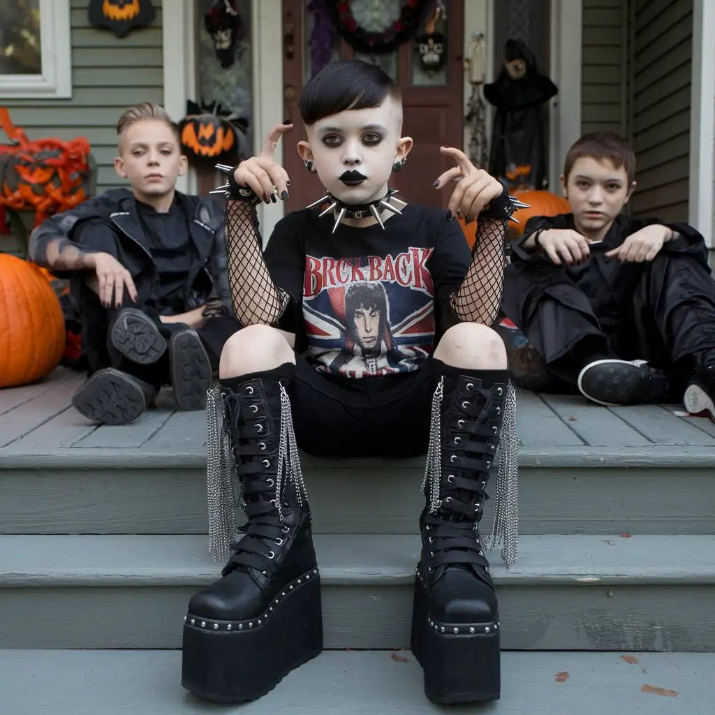 Gothic-10YearOld-Haley-Joel-Osment-and-Friends-in-Halloween-Setting