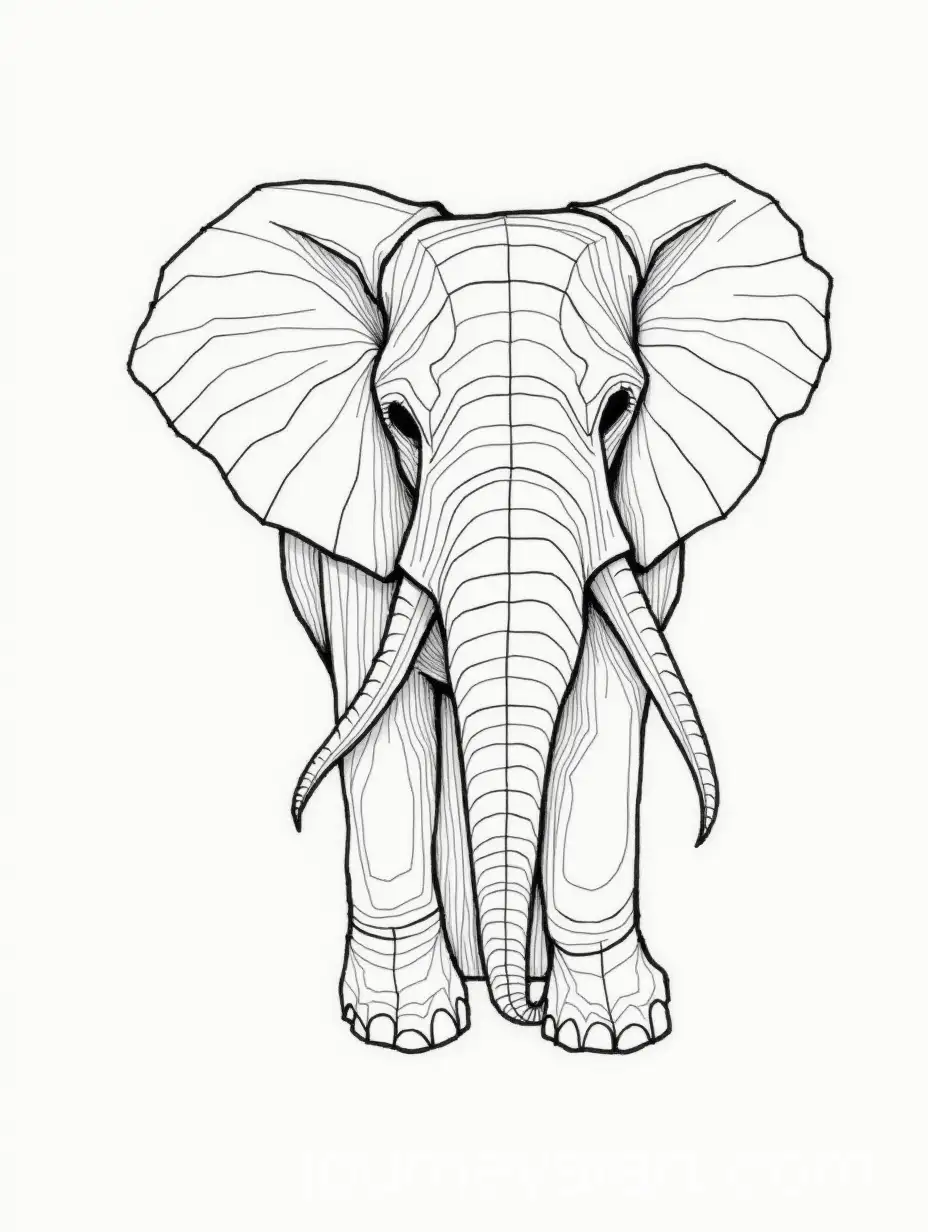 Geometric-Elephant-with-Organic-and-Dynamic-Elements