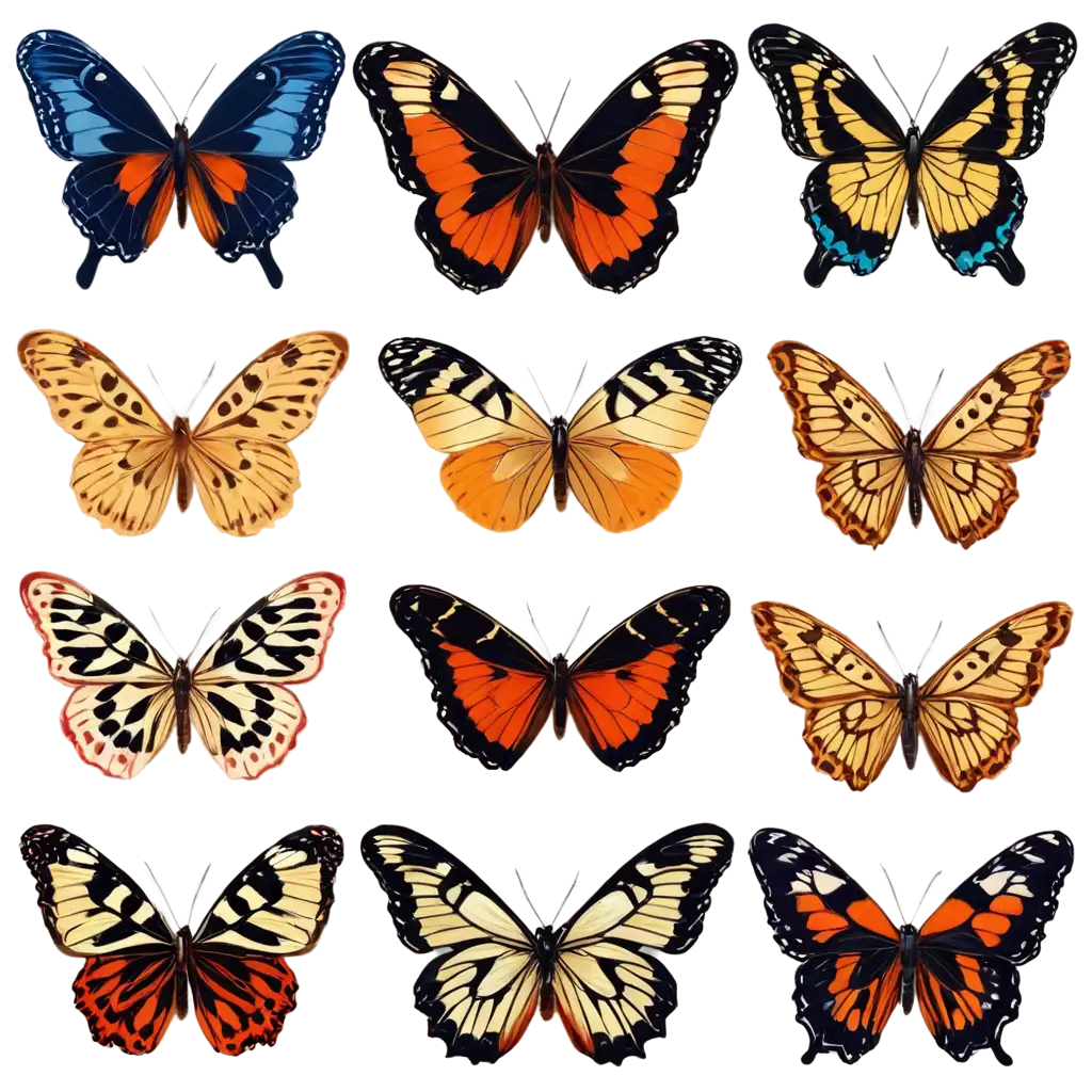 Symmetrical-Butterflies-PNG-with-Detailed-Patterns-and-Beautiful-Colors