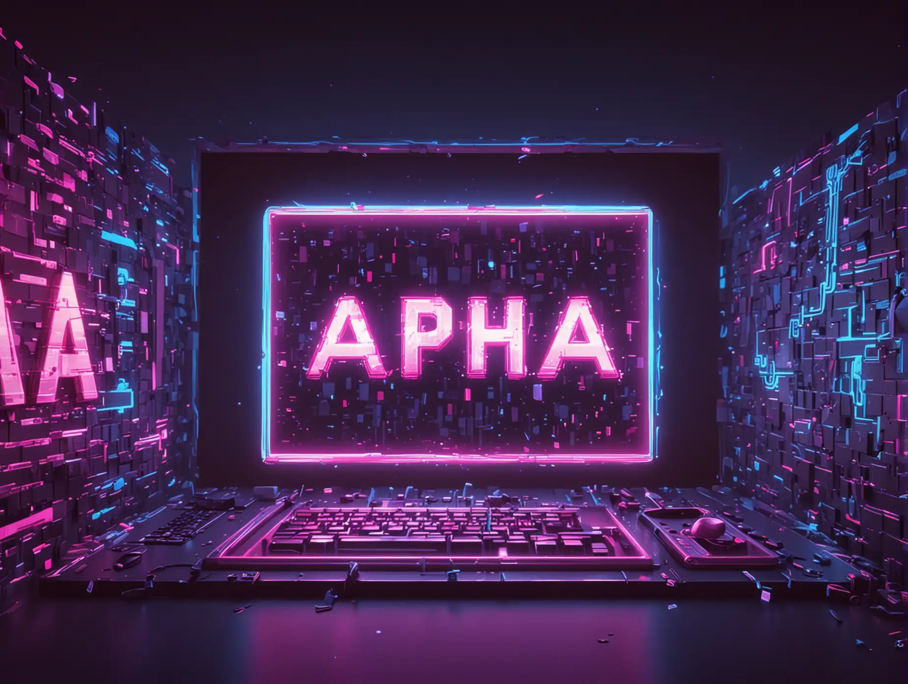 Vibrant-Gen-Alpha-Themed-Lyric-Video-Background-with-Neon-Lights-and-Glitch-Art