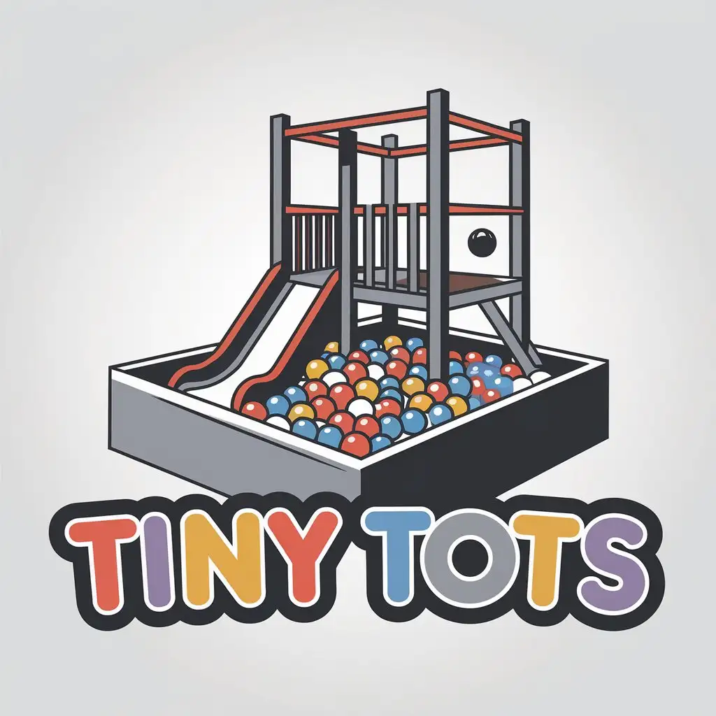 LOGO Design For Tiny Tots Ballpit Slide Park Climbing Frame Theme