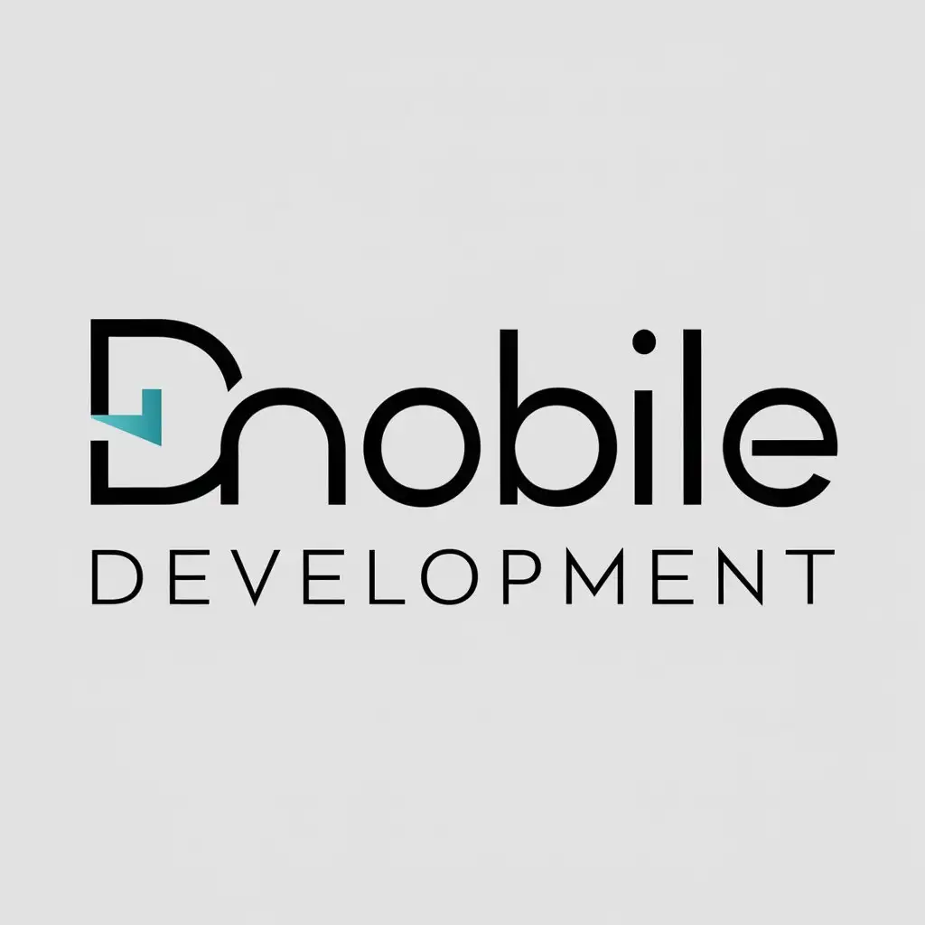 a logo design,with the text "Mobile development", main symbol:D,Moderate,be used in Internet industry,clear background