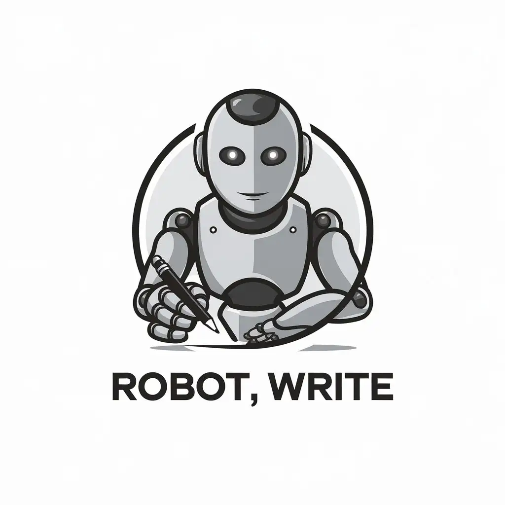 LOGO Design for Robot Write Modern Robot and Text Symbol for Technology Industry