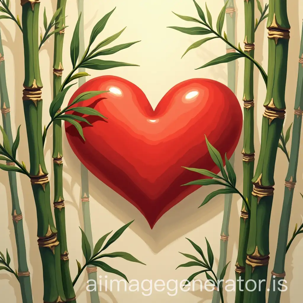 hearts with bamboo