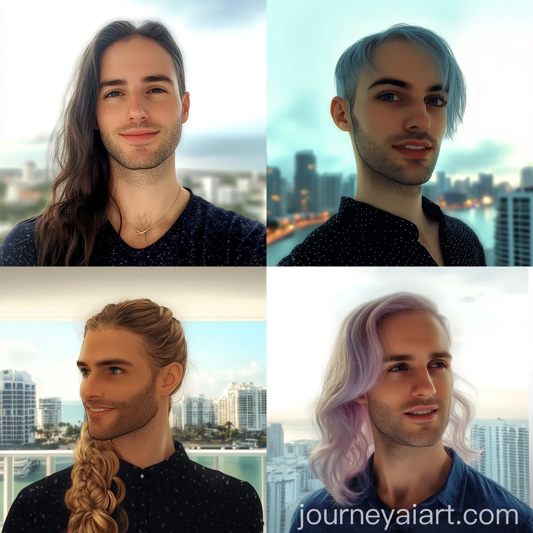 Stylish-Modern-Hair-with-Miami-Skyline-View