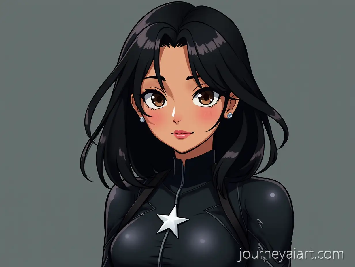 AnimeStyle-Teen-Superheroine-Sarah-Howards-in-Black-Star-Costume