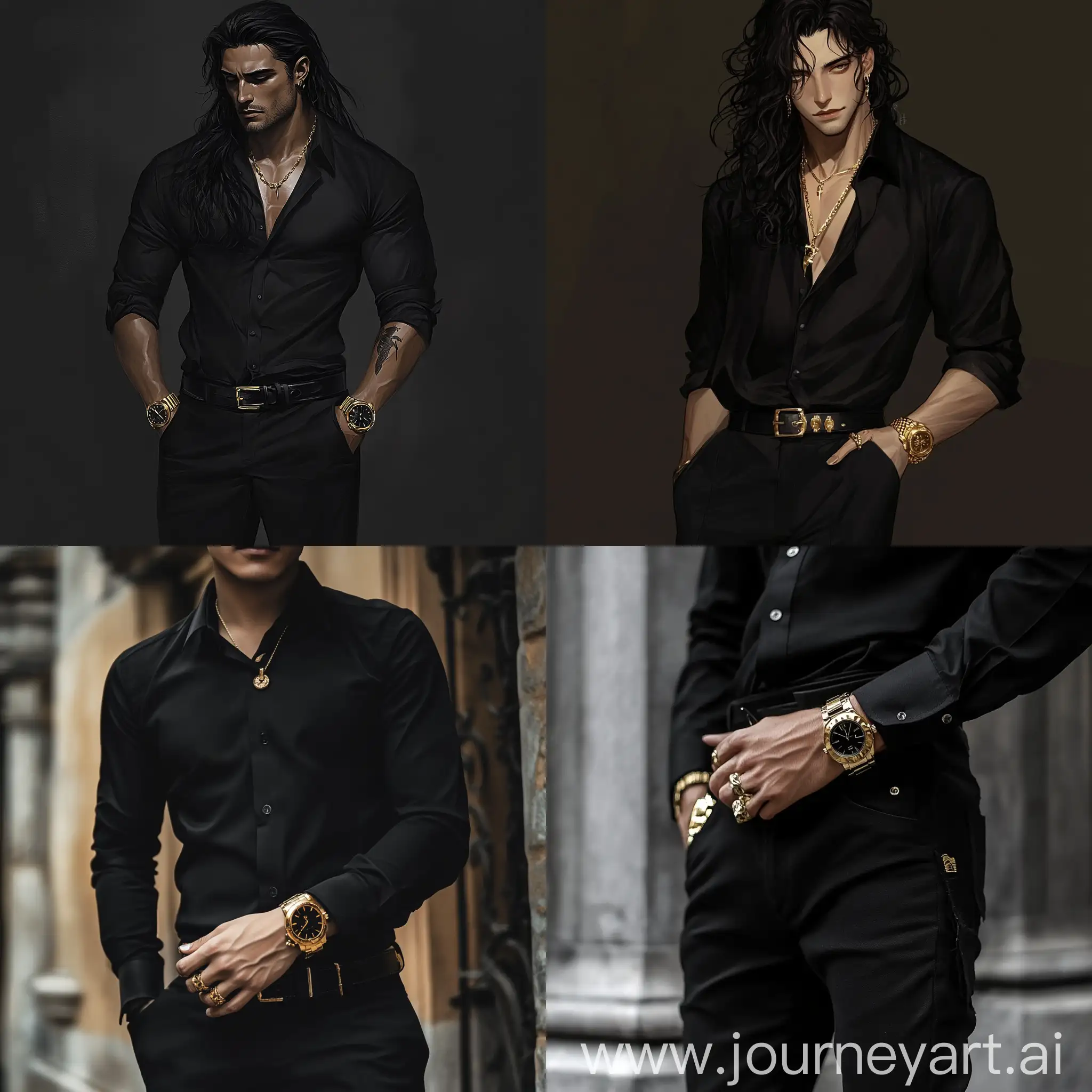 Vampire-of-the-Lasmbr-Clan-in-Stylish-Black-Attire-with-Gold-Watches