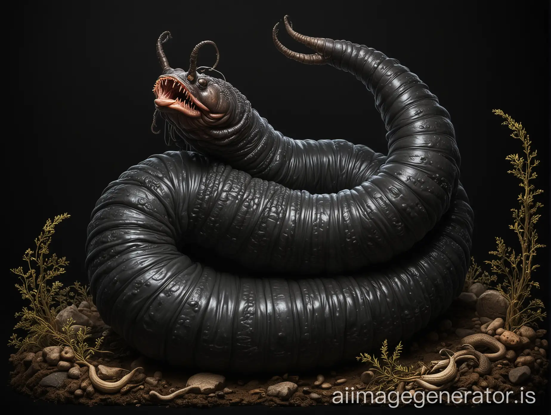 Shamir-the-Legendary-Worm-of-Judaic-Mythology-on-a-Dark-Background