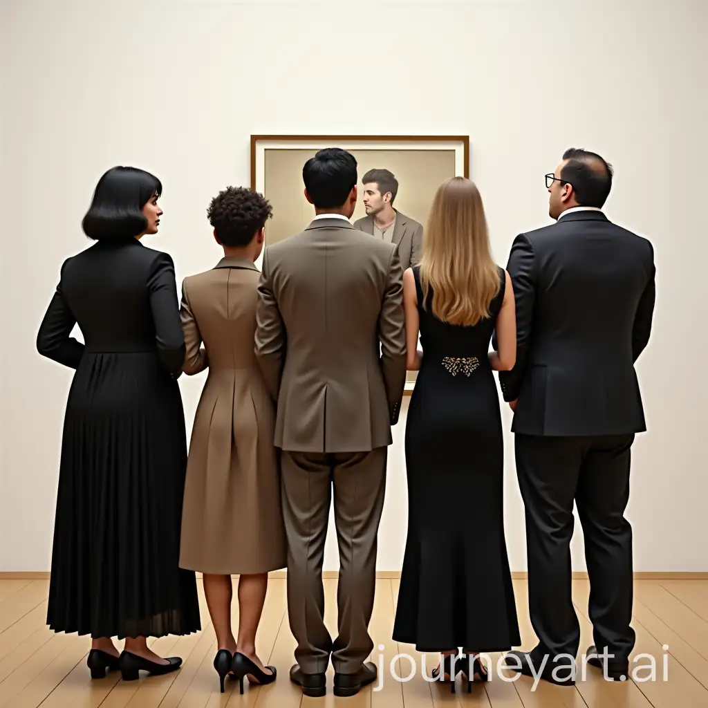 Group-of-Five-People-Evaluating-Art-in-a-Gallery