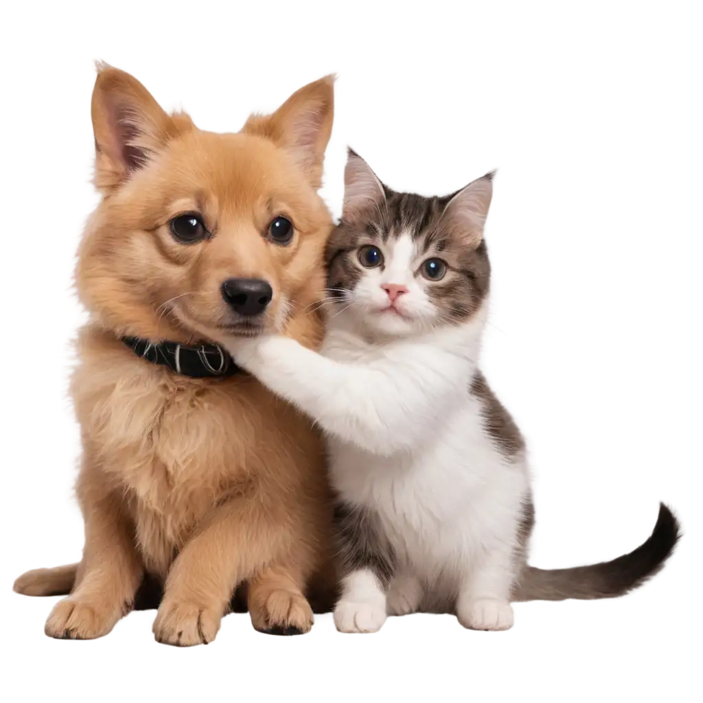 PNG-Image-Creation-Dog-and-Cat-Bonding-Artwork