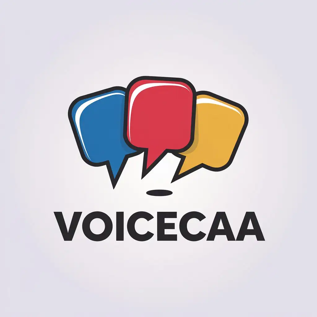 LOGO Design for Voicecaa Vibrant Speech Balloons for Education and Therapy