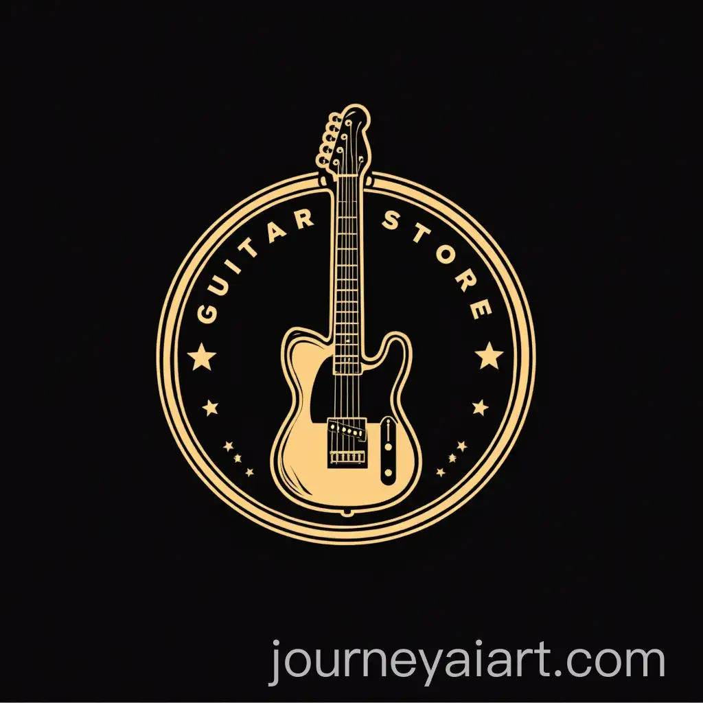 Logo-Design-for-Guitar-Store-Featuring-Cryptone-Coin