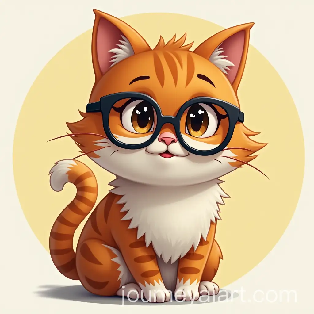 Cartoon-Cat-with-Glasses-Avatar-Design-for-Writers-Project