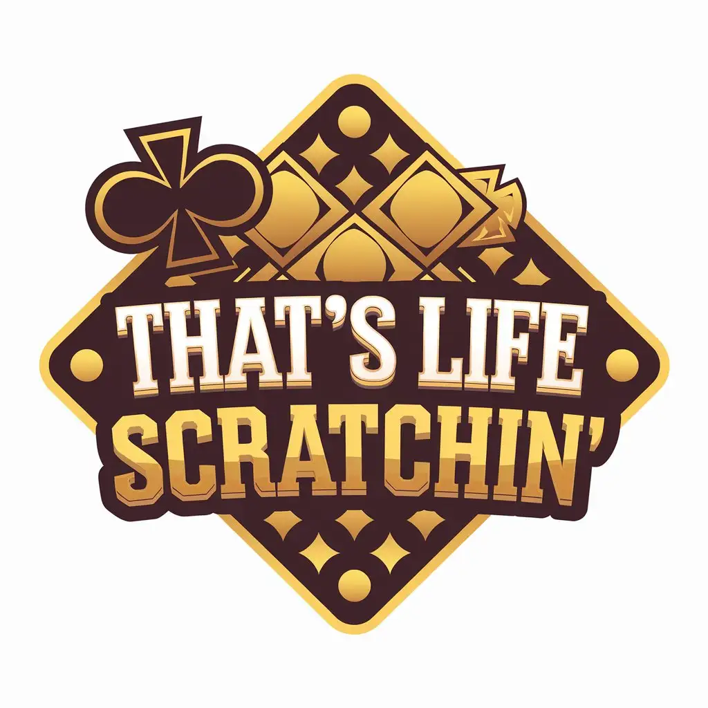 LOGO Design for Thats Life Scratchin Vector Logo with Gambling Theme for the Entertainment Industry