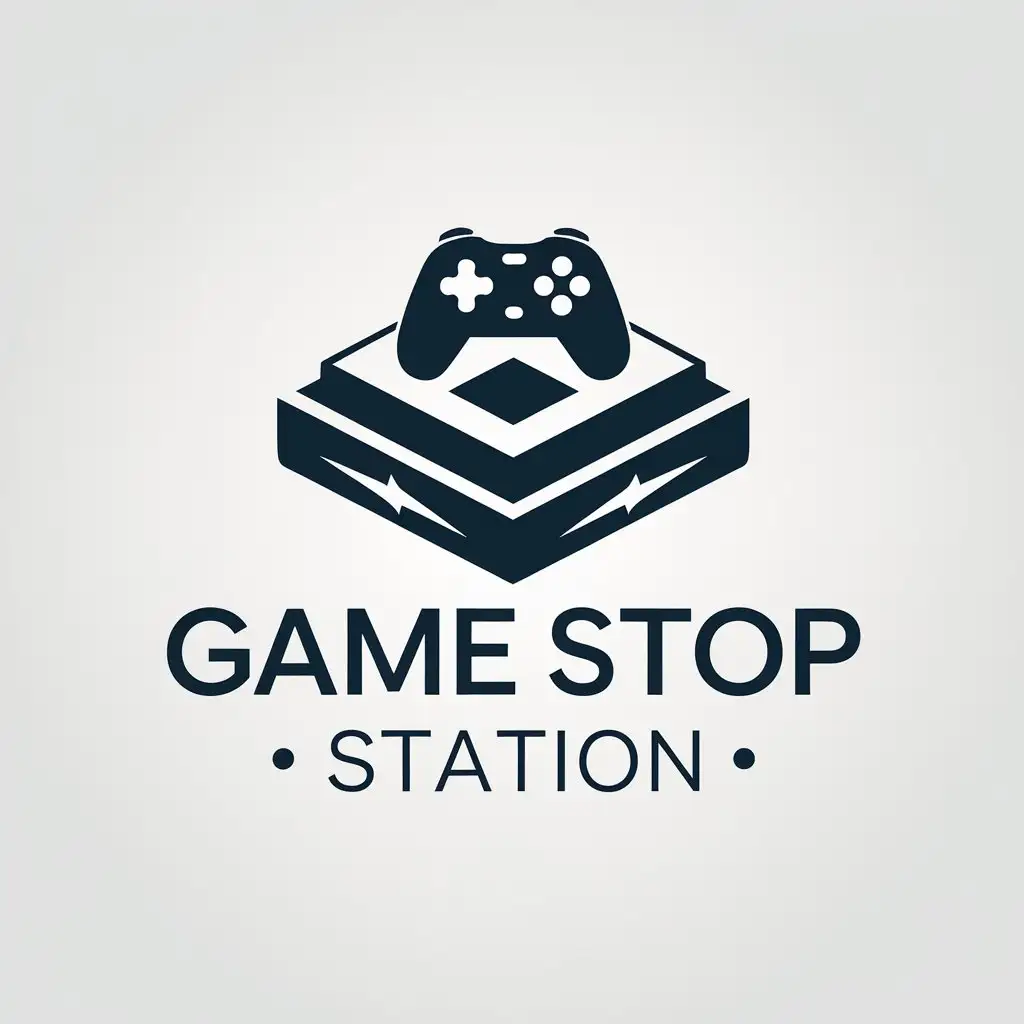 LOGO Design for Game StopStation Minimalistic Platform Theme for Entertainment Industry