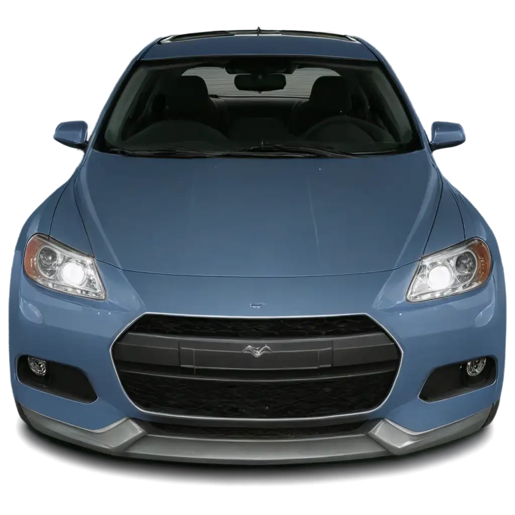 PNG-Image-of-a-Light-Blue-Car-Front-View-Enhance-Your-Designs-with-HighQuality-Visuals