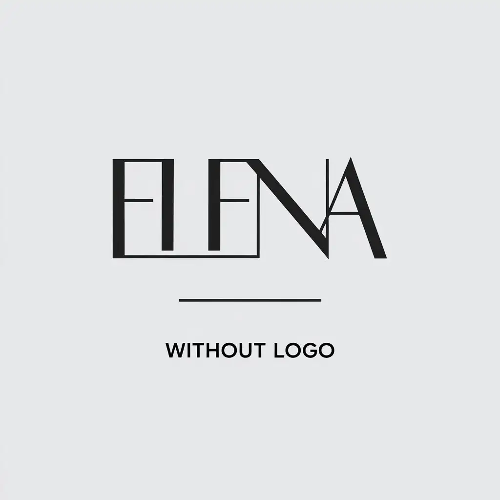 a vector logo design,with the text "WITHOUT LOGO", main symbol:ELENA,Minimalistic,clear background