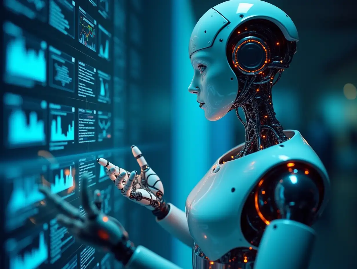 a artificial intellinge robot working on health data exchange,