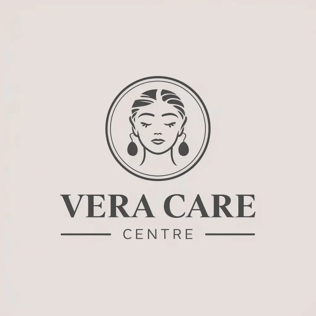 LOGO Design For Vera Care Centre Elegant Makeup Theme with Clear Background