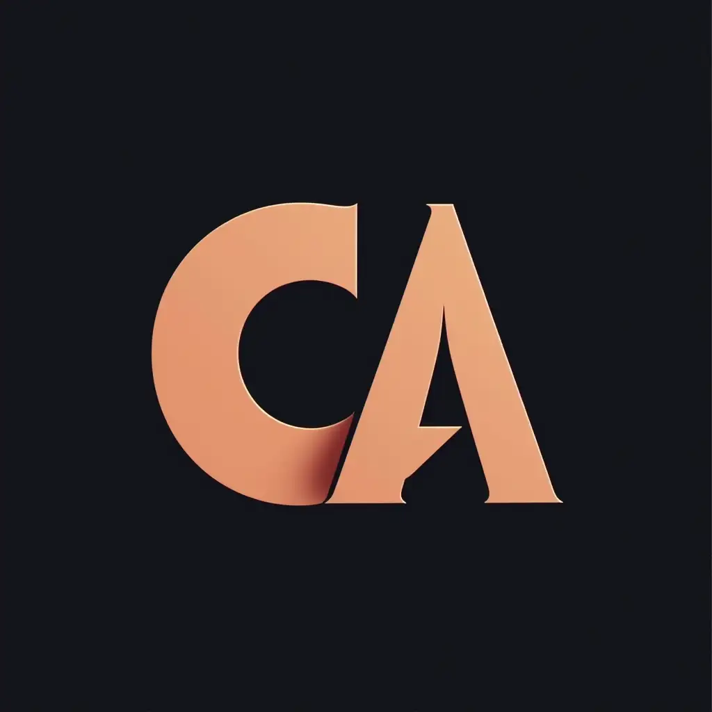 CREATE AN SIMPLE CLOTHING LOGO WITH LETTERS CA COMBINED