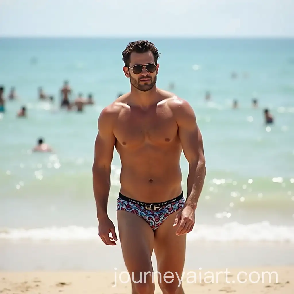 Henry-Cavill-Relaxing-at-the-Beach-in-Casual-Summer-Attire