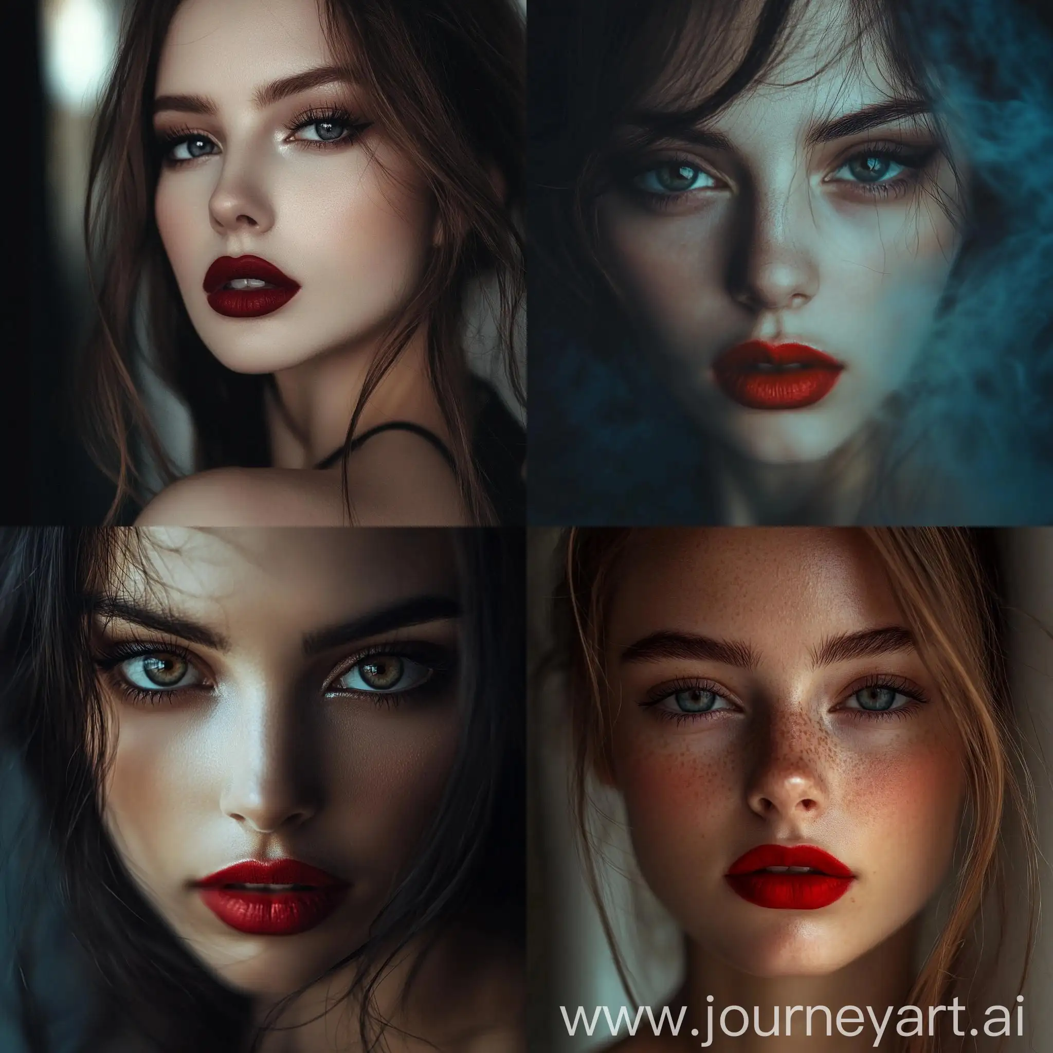 Portrait-of-a-Girl-with-Red-Lips-and-Smokey-Eyes