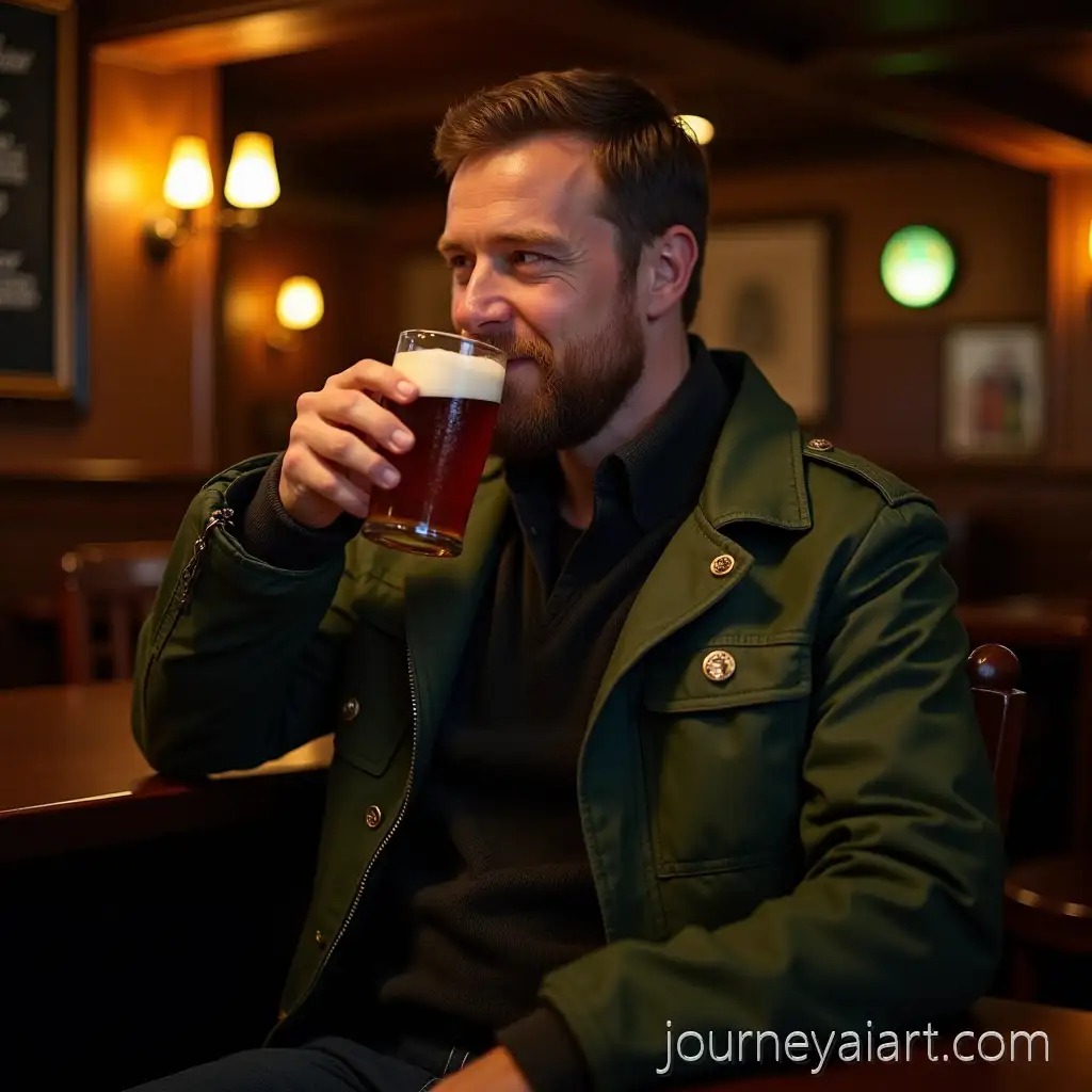 Irish-Man-Enjoying-a-Drink-in-aIrish-man-in-pub-Traditional-Pub