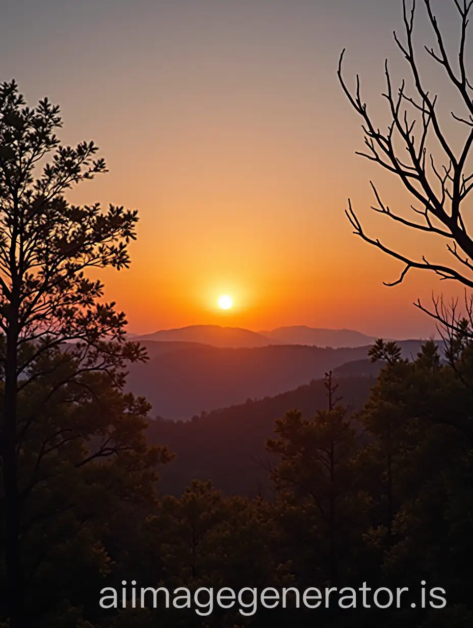 Scenic-Sunset-Over-Rolling-Hills-and-Tranquil-Landscape