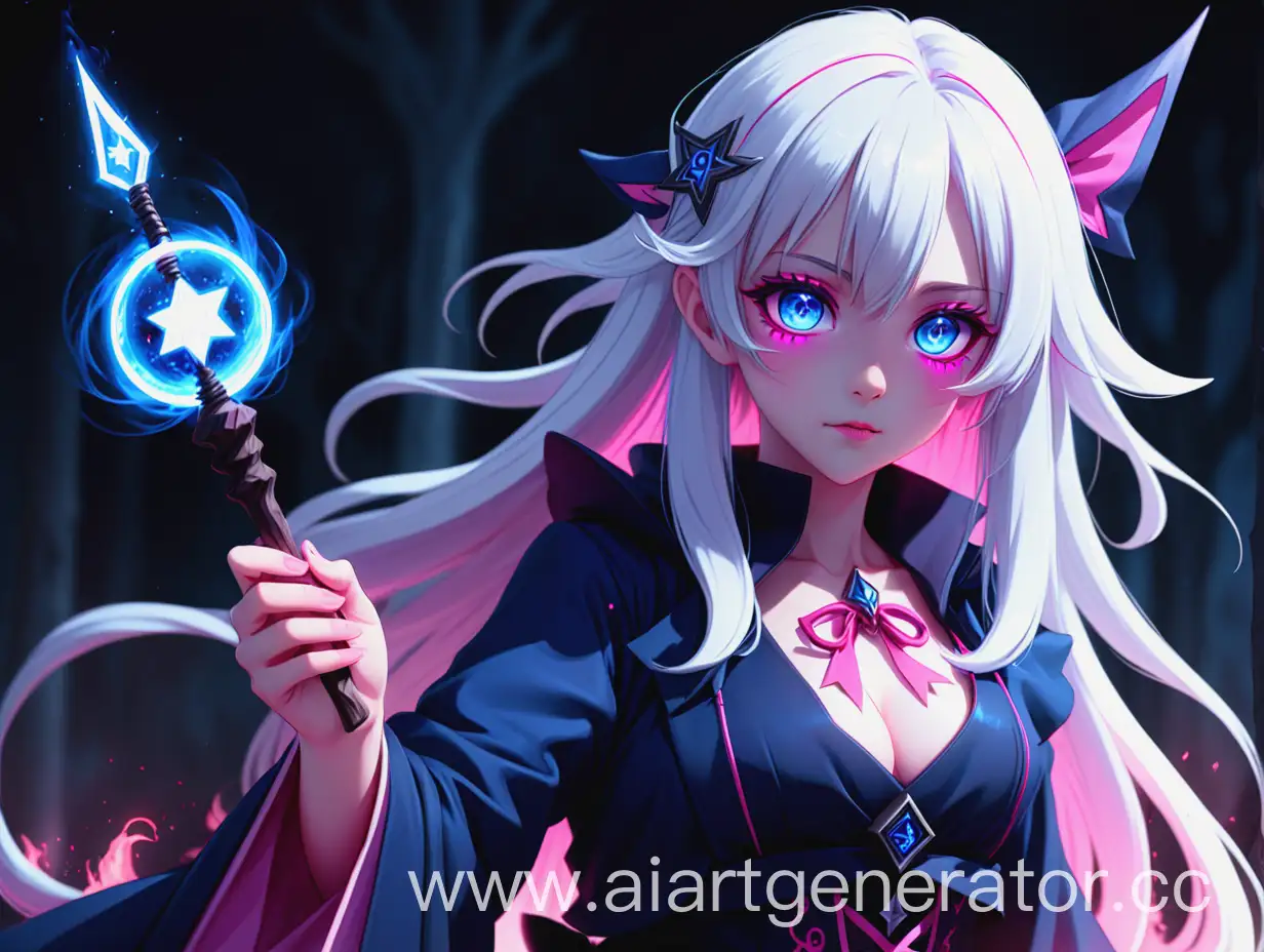 Witchcraft-Anime-Girl-with-White-Hair-and-Pink-Eyes-Holding-a-Wand