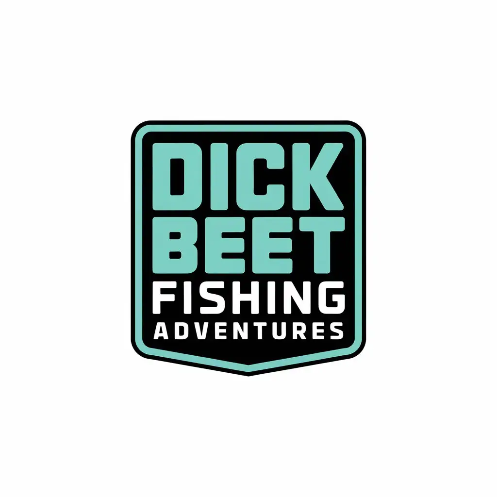 LOGO Design for Dick Beet Fishing Adventures Modern Bold Text Badge with Light Colors for Sports Fitness Apparel