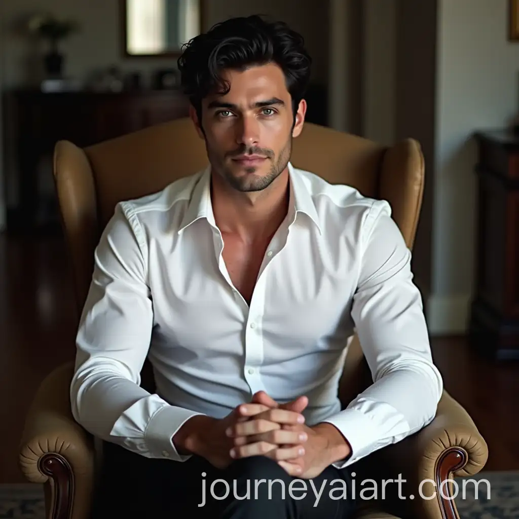 Confident-Young-Boss-Sitting-Behind-Desk-in-Stylish-Office